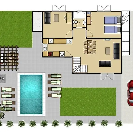 Vila Sleeps 9 Pool Air Con Wifi Kalpaki (Zakynthos)